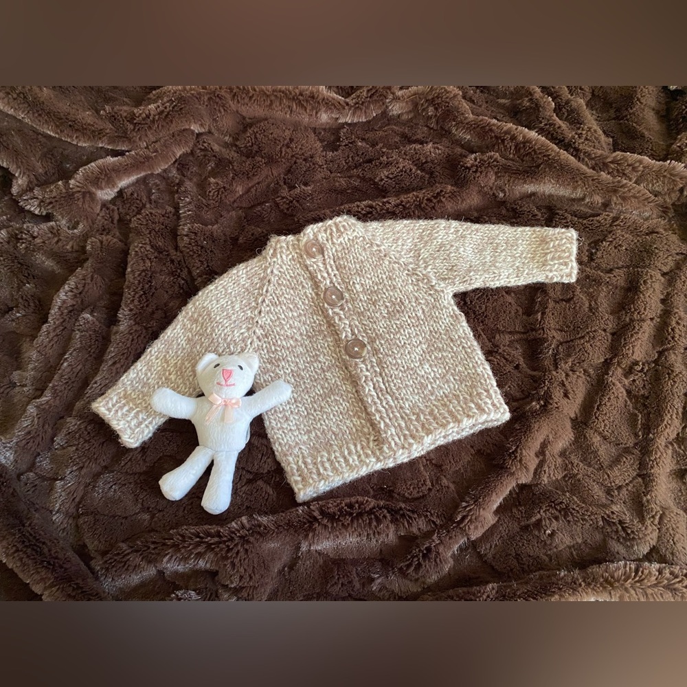 Cream and tan cardigan